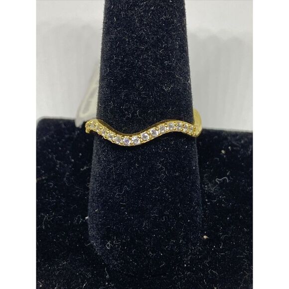 Giani Bernini Cubic Zirconia Wave Band in Sterling Silver Ring MSRP $80 CP537 - Picture 1 of 4